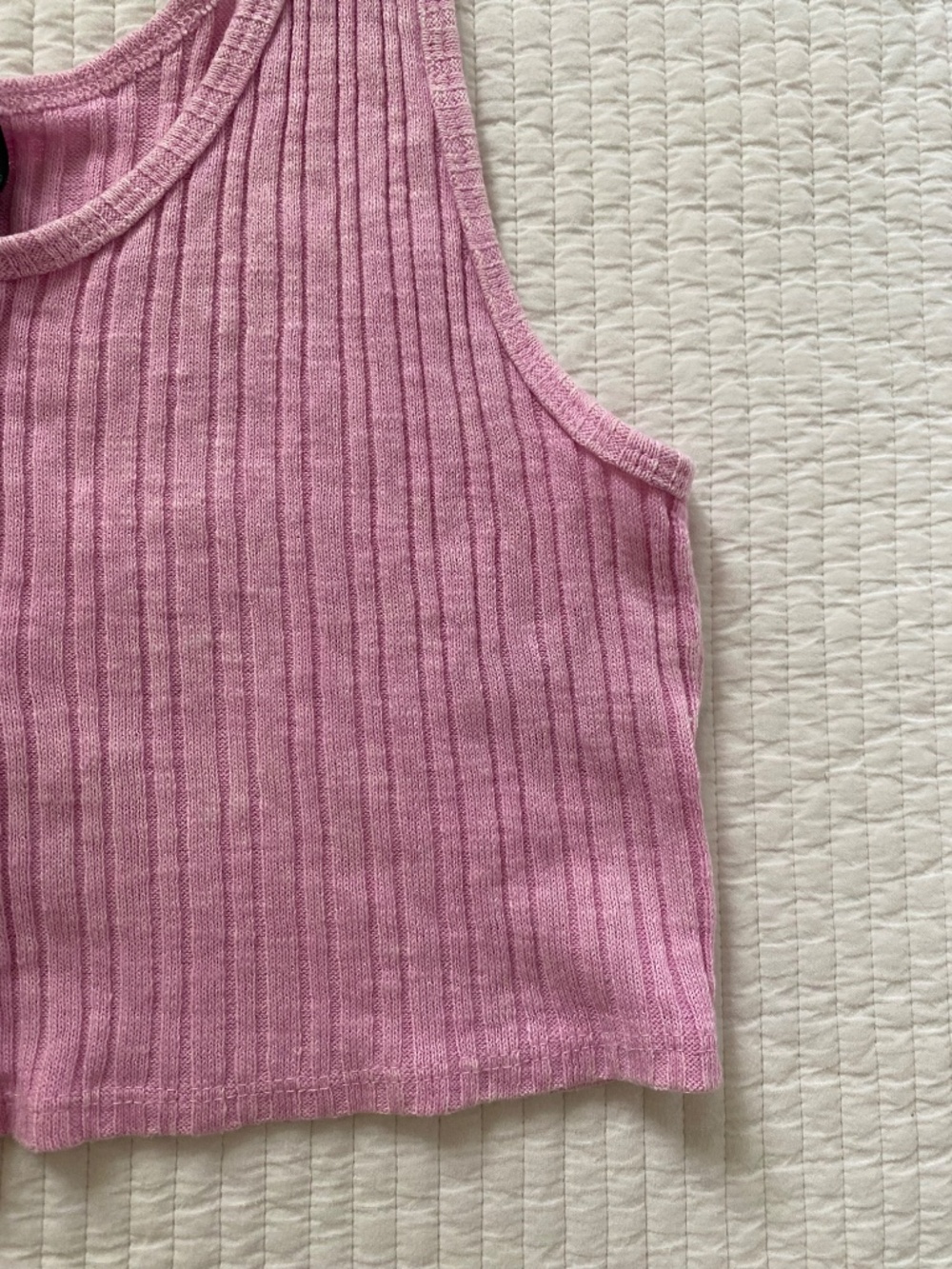 Wild Fable pink ribbed button tank top - Picture 4 of 8